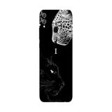 Honor 8C İle Uyumlu Siyah İ Harfli Wild Lovers Desenli Silikon Kılıf