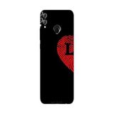 Honor 8C İle Uyumlu Siyah L-Harfli Touch of Love Desenli Silikon Kılıf