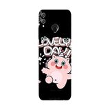 Honor 8C İle Uyumlu Siyah Lovely Day Desenli Silikon Kılıf
