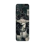 Honor 8C İle Uyumlu Siyah Medusa's Gaze Desenli Silikon Kılıf