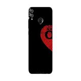 Honor 8C İle Uyumlu Siyah Ö Harfli Touch of Love Desenli Silikon Kılıf