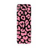 Honor 8C İle Uyumlu Siyah Pink Panthera Desenli Silikon Kılıf
