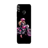 Honor 8C İle Uyumlu Siyah Pink Rider Desenli Silikon Kılıf