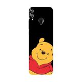 Honor 8C İle Uyumlu Siyah Pooh Smile Desenli Silikon Kılıf