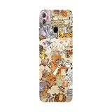 Honor 8C İle Uyumlu Siyah Pooh Vintage Desenli Silikon Kılıf