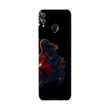 Honor 8C İle Uyumlu Siyah Red Rider Desenli Silikon Kılıf