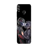 Honor 8C İle Uyumlu Siyah Ride & Love Desenli Silikon Kılıf