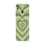 Honor 8C İle Uyumlu Siyah Sage Hearts Desenli Silikon Kılıf