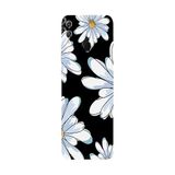Honor 8C İle Uyumlu Siyah Soft Petals Desenli Silikon Kılıf