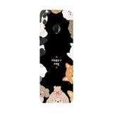 Honor 8C İle Uyumlu Siyah Woof Wonderland Desenli Silikon Kılıf