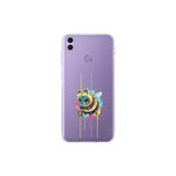 Honor 8C ile uyumlu Splash arı tasarımlı şeffaf silikon kılıf