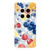 Honor Magic 7 PRO Uyumlu Sulu Boya Meyve ve Çiçek Desenli Baskılı Silikon Kılıf