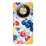 Honor Magic 8 Lite Uyumlu Sulu Boya Meyve ve Çiçek Desenli Baskılı Silikon Kılıf