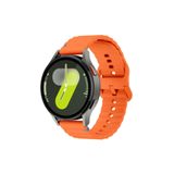 Honor Magic Watch 2 42 mm İle Uyumlu (20 Mm) Dalgalı Dikiş Detaylı Silikon Saat Kordonu Turuncu 42 mm