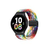Honor Magic Watch 2 42 mm Uyumlu Flexi Hasır Magnet Kordon 22 mm[Güçlü Mıknatıs] Gökkuşağı