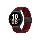 Honor Magic Watch 2 42 mm Uyumlu Flexi Hasır Magnet Kordon 22 mm[Güçlü Mıknatıs] Koyu Kırmızı