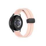Honor Magic Watch 2 42 mm UyumluUyumlu Silikon Magnet Kordon(Güçlü Mıknatıs) Pembe
