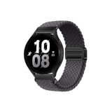 Honor Magic/Watch 2 Sport 46 mm/Honor Watch GS3 Uyumlu Flexi Hasır Magnet Kordon 22 mm Koyu Gri