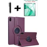 Honor Pad X8a 11 İnç 360° Dönebilen Standlı Tablet Kılıfı Ekran Koruyucu Ve Kalem Seti Mor