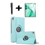 Honor Pad X8b 11 İnç 2026 360° Dönebilen Standlı Tablet Kılıfı Ekran Koruyucu Ve Kalem Seti Mavi