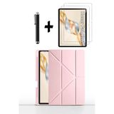 Honor Pad X9A 11.5 Inç 2025 Kılıf Kalem Bölmeli Standlı Darbeye Dayanıklı Ekran Koruyucu Kalem Seti - Pembe