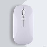 Honor Tablet İle Uyumlu Şarj Edilebilir Sessiz Mouse Bluetooth + 2.4Hz Wifi Kablosuz Mouse Fare Beyaz
