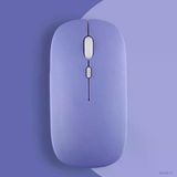 Honor Tablet Şarj Edilebilir Sessiz Mouse Bluetooth + 2.4Hz Wifi Kablosuz Mouse Fare Lavanta