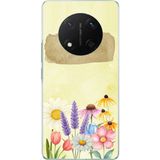 Honor X9C Uyumlu Sulu Boya Dokulu Vazoda Çiçek Desenli Baskılı Silikon Kılıf