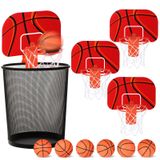 Honoson 3 takım kapalı çöp tenekesi basketbol oyun seti içerir 3 Mini klip üzerinde basketbol potası ile Backboard 6 şişme top 3 pompa çocuk yetişkin ofis dekompresyon oyuncak noel operasyon hediye