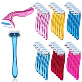 Honoson 30 Parça Bikini Jilet Güzellik Jilet Bikini Çizgi Düzeltici T Tipi Kişisel Kadın Bikini Jilet Küçük Koltuk Altı Düzeltici Vücut Kozmetik için (Açık Mavi, Açık Sarı, Açık Pembe, Gül, Koyu