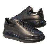 HON'S Erkek Spor Ayakkabı – Hakiki Deri, Air Taban, Bağcıklı, Günlük Kullanım için Rahat ve Şık Sneaker (SİYAH, EU Ayakkabı Beden Sistemi, Yetişkin, Erkek, Sayısal, Orta, 41)