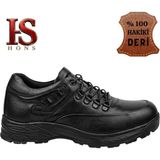 Hon's Trek-Pro Siyah Hakiki Deri Waterproof Taban Erkek Outdoor & Günlük Ayakkabı - Siyah-004