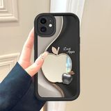 HONTINGA iPhone 11 ile Uyumlu Aynalı Kılıfı Düşüme Önleyici Basitlik Anti Düşme Kamera Korumali Apple Desen Yumuşak Silikon Telefon Kılıfı Kadın ve Erkek Için Uygundur K2-9107 - 001-Renkli