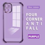 HONTINGA iPhone 11 ile Uyumlu Şeffaf Kılıfı Düşüme Önleyici Basitlik Anti Düşme Kamera Korumali Desen Yumuşak Silikon Telefon Kılıfı Kadın ve Erkek Için Uygundur K3-0000 - Mor