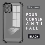 HONTINGA iPhone 11 ile Uyumlu Şeffaf Kılıfı Düşüme Önleyici Basitlik Anti Düşme Kamera Korumali Desen Yumuşak Silikon Telefon Kılıfı Kadın ve Erkek Için Uygundur K3-0000 - Siyah