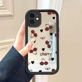 HONTINGA iPhone 12 ile Uyumlu Aynalı Kılıfı Düşüme Önleyici Basitlik Anti Düşme Kamera Korumali Kiraz Desen Yumuşak Silikon Telefon Kılıfı Kadın ve Erkek Için Uygundur K2-9085 - 001-Renkli