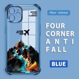 HONTINGA iPhone 12 ile Uyumlu Şeffaf Kılıfı Düşüme Önleyici Basitlik Anti Düşme Kamera Korumali Uçak Desen Yumuşak Silikon Telefon Kılıfı Kadın ve Erkek Için Uygundur K3-0203 - Mavi