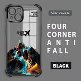 HONTINGA iPhone 13 ile Uyumlu Şeffaf Kılıfı Düşüme Önleyici Basitlik Anti Düşme Kamera Korumali Uçak Desen Yumuşak Silikon Telefon Kılıfı Kadın ve Erkek Için Uygundur K3-0203 - Siyah