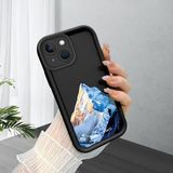HONTINGA iPhone 14 ile Uyumlu Kılıfı Düşüme Önleyici Basitlik Anti Düşme Kamera Korumali Dağ Deseni Siyah Desen Yumuşak Silikon Telefon Kılıfı Kadın ve Erkek Için Uygundur K2-0259 - Renkli