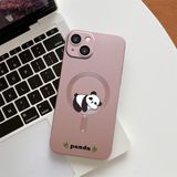 HONTINGA iPhone 14 Plus ile Uyumlu Kılıfı Şeffaf Magsafe Wireless Düşüme Önleyici Basitlik Anti Düşme Kamera Korumali Panda Desen Silikon Telefon Kılıfı Kadın ve Erkek Için Uygundur K7-1092 - Çok Renkli