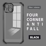 HONTINGA iPhone 14 Plus ile Uyumlu Şeffaf Kılıfı Düşüme Önleyici Basitlik Anti Düşme Kamera Korumali Desen Yumuşak Silikon Telefon Kılıfı Kadın ve Erkek Için Uygundur K3-0000 - Siyah
