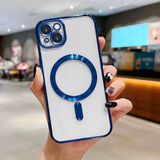 HONTINGA iPhone 14 Plus ile Uyumlu Şeffaf Magsafe Wireless Kılıfı Düşüme Önleyici Basitlik Anti Düşme Kamera Korumali Yumuşak Silikon Telefon Kılıfı Kadın ve Erkek Için Uygundur K7-2000 - Mavi