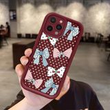 HONTINGA iPhone 14 Pro ile Uyumlu Kılıfı Düşüme Önleyici Basitlik Anti Düşme Kamera Korumali Vintage Bow Bordo Desen Yumuşak Silikon Telefon Kılıfı Kadın ve Erkek Için Uygundur K2-7084 - 001-Renkli