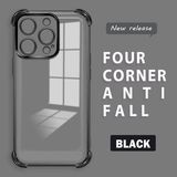 HONTINGA iPhone 14 Pro ile Uyumlu Şeffaf Kılıfı Düşüme Önleyici Basitlik Anti Düşme Kamera Korumali Desen Yumuşak Silikon Telefon Kılıfı Kadın ve Erkek Için Uygundur K3-0000 - Siyah