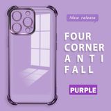HONTINGA iPhone 14 Pro Max ile Uyumlu Şeffaf Kılıfı Düşüme Önleyici Basitlik Anti Düşme Kamera Korumali Desen Yumuşak Silikon Telefon Kılıfı Kadın ve Erkek Için Uygundur K3-0000 - Mor