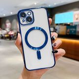 HONTINGA iPhone 15 ile Uyumlu Şeffaf Magsafe Wireless Kılıfı Düşüme Önleyici Basitlik Anti Düşme Kamera Korumali Yumuşak Silikon Telefon Kılıfı Kadın ve Erkek Için Uygundur K7-2000 - Mavi