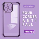 HONTINGA iPhone 15 Pro ile Uyumlu Şeffaf Kılıfı Düşüme Önleyici Basitlik Anti Düşme Kamera Korumali Desen Yumuşak Silikon Telefon Kılıfı Kadın ve Erkek Için Uygundur K3-0000 - Mor
