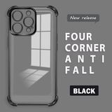 HONTINGA iPhone 15 Pro ile Uyumlu Şeffaf Kılıfı Düşüme Önleyici Basitlik Anti Düşme Kamera Korumali Desen Yumuşak Silikon Telefon Kılıfı Kadın ve Erkek Için Uygundur K3-0000 - Siyah