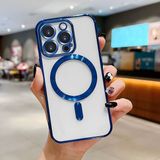 HONTINGA iPhone 15 Pro ile Uyumlu Şeffaf Magsafe Wireless Kılıfı Düşüme Önleyici Basitlik Anti Düşme Kamera Korumali Yumuşak Silikon Telefon Kılıfı Kadın ve Erkek Için Uygundur K7-2000 - Mavi