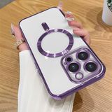 HONTINGA iPhone 15 Pro ile Uyumlu Şeffaf Magsafe Wireless Kılıfı Düşüme Önleyici Basitlik Anti Düşme Kamera Korumali Yumuşak Silikon Telefon Kılıfı Kadın ve Erkek Için Uygundur K7-2000 - Mor